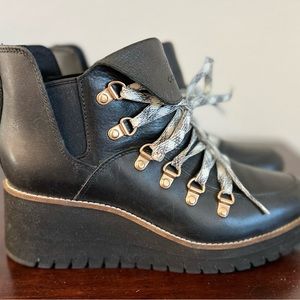 Cole Haan GrandExplore Leather Waterproof Platform boots. Size 8.5